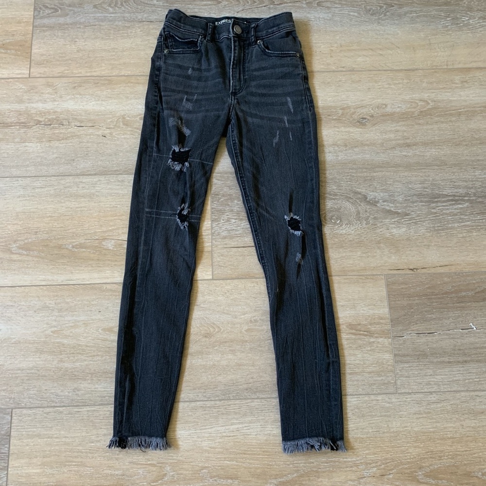 Express size 00R black skinny jeans